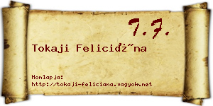 Tokaji Feliciána névjegykártya